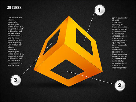 Puzzle Cube, Slide 16, 02124, Puzzle Diagrams — PoweredTemplate.com
