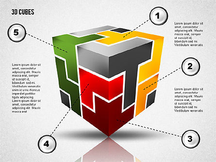 Cube de puzzle, Diapositive 3, 02124, Schémas puzzle — PoweredTemplate.com