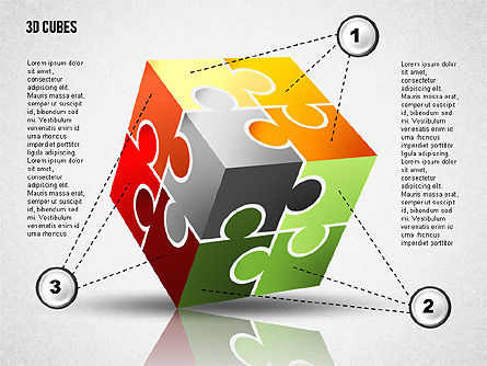 Teka-teki Kubus, Slide 5, 02124, Diagram Puzzle — PoweredTemplate.com
