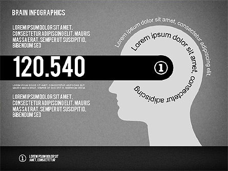 두뇌 infographics, 슬라이드 10, 02125, 단계 도표 — PoweredTemplate.com
