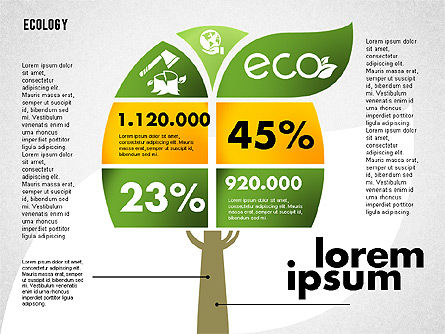 城市森林信息图, PowerPoint模板, 02126, 信息图 — PoweredTemplate.com