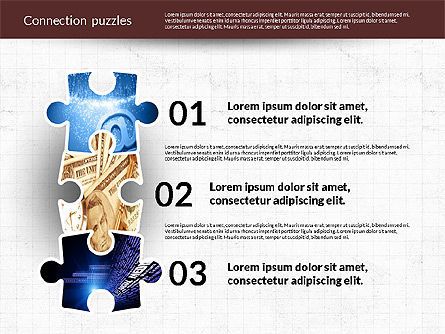 퍼즐 조각으로 프리젠 테이션, 파워 포인트 템플릿, 02132, 퍼즐 도표 — PoweredTemplate.com