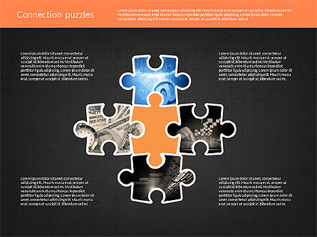 Presentation with Puzzle Pieces, Slide 10, 02132, Puzzle Diagrams — PoweredTemplate.com