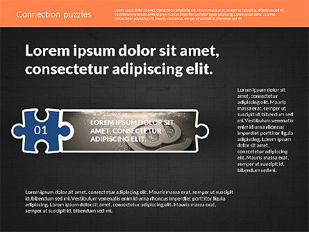 Présentation avec des pièces de puzzle, Diapositive 12, 02132, Schémas puzzle — PoweredTemplate.com