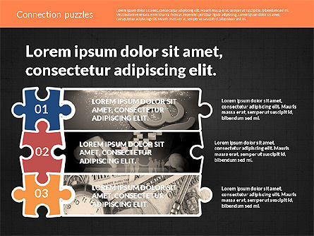 Présentation avec des pièces de puzzle, Diapositive 14, 02132, Schémas puzzle — PoweredTemplate.com