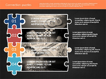 Presentation with Puzzle Pieces, Slide 15, 02132, Puzzle Diagrams — PoweredTemplate.com