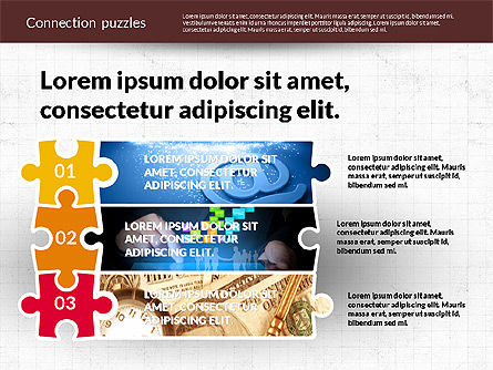 Presentatie met puzzelstukjes, Dia 6, 02132, Puzzeldiagrammen — PoweredTemplate.com