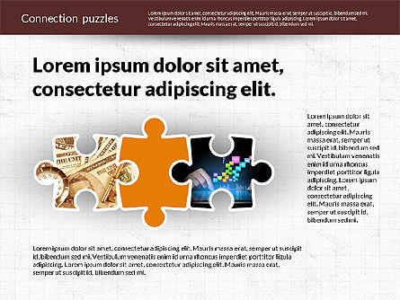 Presentatie met puzzelstukjes, Dia 8, 02132, Puzzeldiagrammen — PoweredTemplate.com