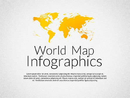 Infographies de carte du monde, Modele PowerPoint, 02137, Infographies — PoweredTemplate.com