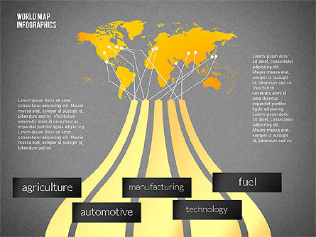 Infografía del mapa del mundo, Diapositiva 10, 02137, Infografías — PoweredTemplate.com