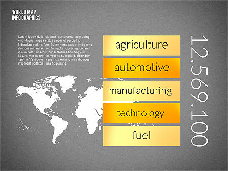 세계지도 infographics, 슬라이드 11, 02137, 인포메이션 그래픽 — PoweredTemplate.com