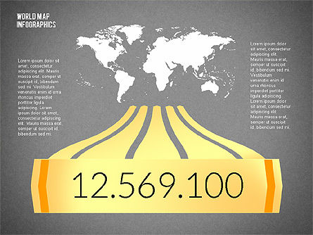 世界地图信息图表, 幻灯片 12, 02137, 信息图 — PoweredTemplate.com