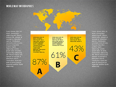 Infographies de carte du monde, Diapositive 15, 02137, Infographies — PoweredTemplate.com