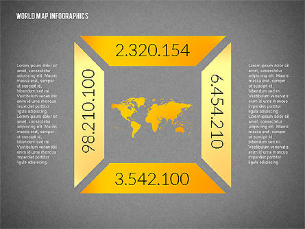 Infografía del mapa del mundo, Diapositiva 16, 02137, Infografías — PoweredTemplate.com