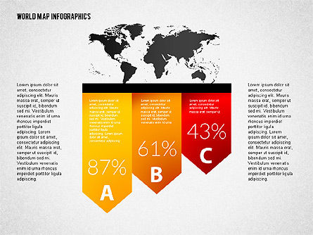 World map infographics, Dia 7, 02137, Infographics — PoweredTemplate.com