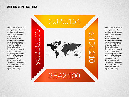 Informações do mapa do mundo, Deslizar 8, 02137, Infográficos — PoweredTemplate.com