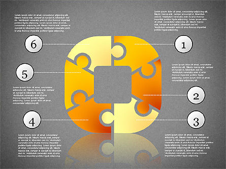 Colorido Puzzle Conexiones, Diapositiva 12, 02139, Diagramas de puzzle — PoweredTemplate.com