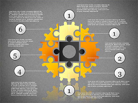 Colorido Puzzle Conexiones, Diapositiva 15, 02139, Diagramas de puzzle — PoweredTemplate.com
