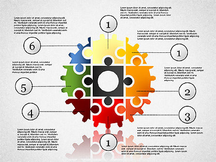 Colorido Puzzle Conexiones, Diapositiva 7, 02139, Diagramas de puzzle — PoweredTemplate.com