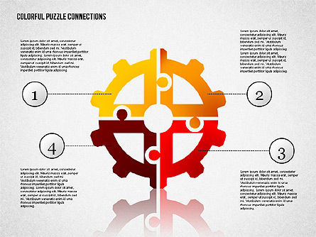 Colorido Puzzle Conexiones, Diapositiva 8, 02139, Diagramas de puzzle — PoweredTemplate.com