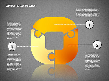 Colorido Puzzle Conexiones, Diapositiva 9, 02139, Diagramas de puzzle — PoweredTemplate.com