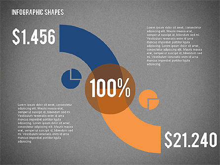 Flat formas infográficas, Deslizar 13, 02140, Infográficos — PoweredTemplate.com