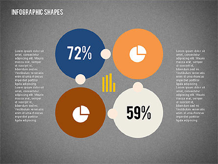 Flat Infographic Shapes, Slide 14, 02140, Infographics — PoweredTemplate.com