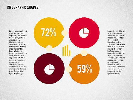 Formes infographiques plates, Diapositive 6, 02140, Infographies — PoweredTemplate.com