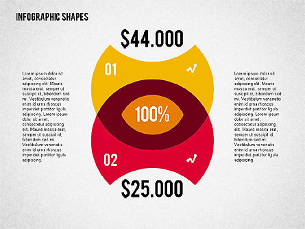 Flat formas infográficas, Deslizar 8, 02140, Infográficos — PoweredTemplate.com