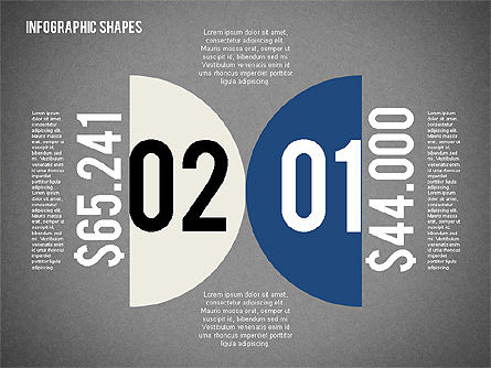Formes infographiques plates, Diapositive 9, 02140, Infographies — PoweredTemplate.com