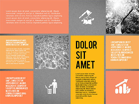 Présentation écologique en conception plate, Diapositive 14, 02141, Modèles de présentations — PoweredTemplate.com