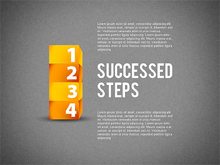 Etapes de réussite, Diapositive 10, 02144, Schémas d'étapes — PoweredTemplate.com