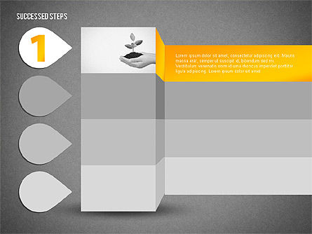 Etapes de réussite, Diapositive 15, 02144, Schémas d'étapes — PoweredTemplate.com