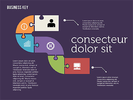 パズルプロセスの図形, スライド 13, 02146, プロセス図 — PoweredTemplate.com
