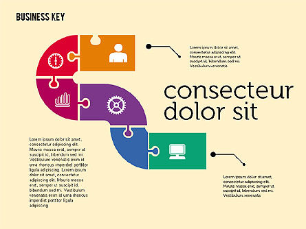 パズルプロセスの図形, スライド 5, 02146, プロセス図 — PoweredTemplate.com