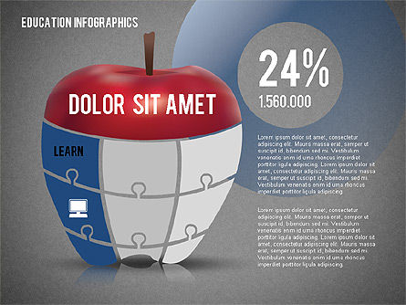 Bildung Infografiken, Folie 12, 02148, Ausbildung Charts und Diagramme — PoweredTemplate.com