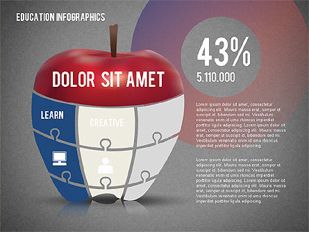 Infographie de l'éducation, Diapositive 13, 02148, Graphiques et schémas pédagogiques — PoweredTemplate.com