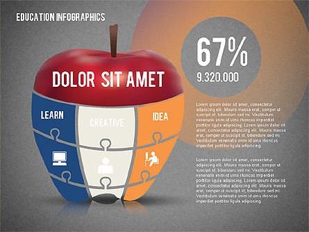 Infographie de l'éducation, Diapositive 14, 02148, Graphiques et schémas pédagogiques — PoweredTemplate.com