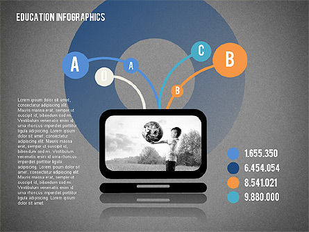 Infografis Pendidikan, Slide 15, 02148, Bagan dan Diagram Pendidikan — PoweredTemplate.com