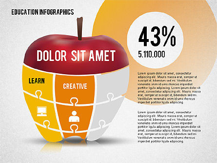 Infographie de l'éducation, Diapositive 5, 02148, Graphiques et schémas pédagogiques — PoweredTemplate.com