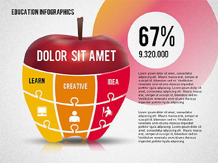 교육 infographics, 슬라이드 6, 02148, 교육 차트 및 도표 — PoweredTemplate.com