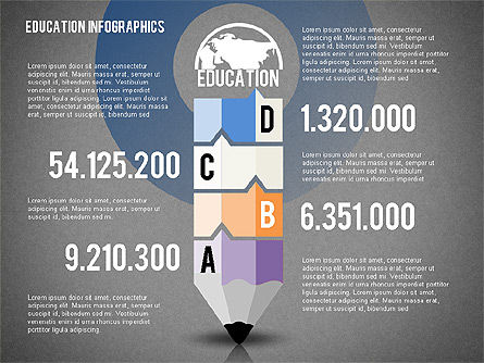 Bildung Infografiken, Folie 9, 02148, Ausbildung Charts und Diagramme — PoweredTemplate.com