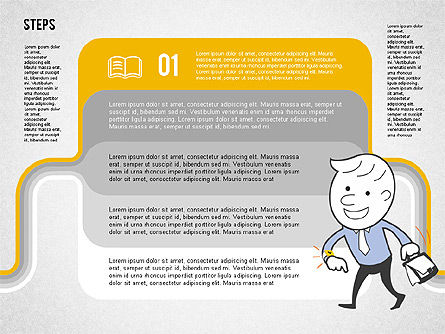 Pilihan Agenda Dengan Karakter, Templat PowerPoint, 02149, Model Bisnis — PoweredTemplate.com