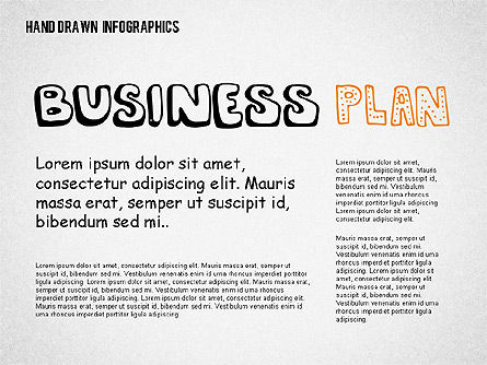  Plano de negócios em estilo desenhado à mão, Modelo do PowerPoint, 02151, Modelos de Apresentação — PoweredTemplate.com