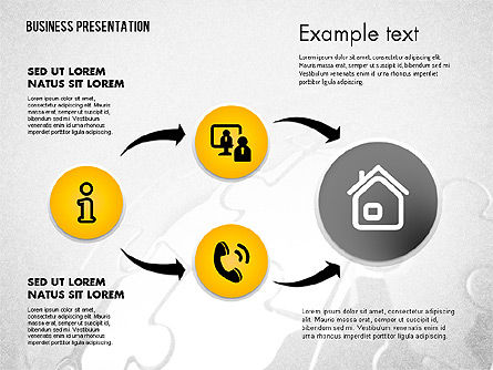Processo di condivisione dei contenuti con le icone, Slide 12, 02152, Diagrammi di Processo — PoweredTemplate.com