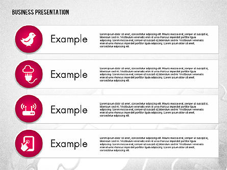 Processus de partage de contenu avec des icônes, Diapositive 13, 02152, Schémas de procédés — PoweredTemplate.com