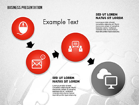 Processus de partage de contenu avec des icônes, Diapositive 2, 02152, Schémas de procédés — PoweredTemplate.com