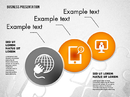 Proses Berbagi Konten Dengan Ikon, Slide 3, 02152, Diagram Proses — PoweredTemplate.com