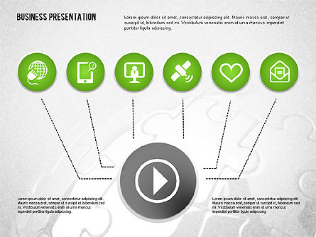 Proceso de intercambio de contenido con iconos, Diapositiva 7, 02152, Diagramas de proceso — PoweredTemplate.com