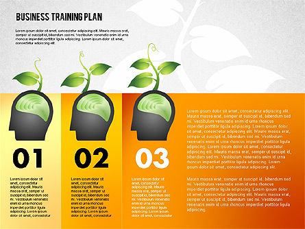 ビジネストレーニングプラン, スライド 4, 02153, 段階図 — PoweredTemplate.com
